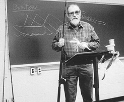 Bill Burton at the chalkboard
