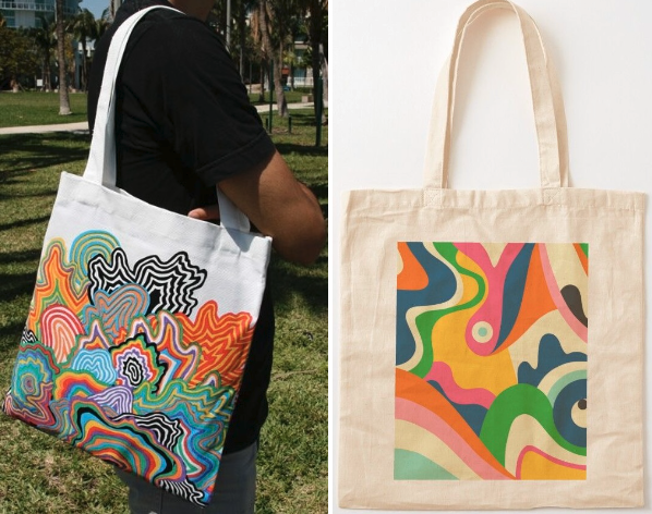 Handmade Bag with hand painted Bird of Paradise – AGAATI